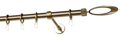 Карниз однорядный гладкий ∅16мм, бронза, 140 см, Орбита