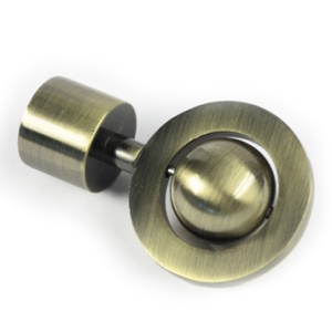 D16мм, Наконечники "Глобус", 2 шт, латунь