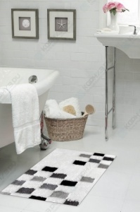 Коврик для ванной комнаты Грей чессборд Grey chessboard