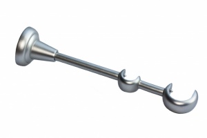 Кронштейн открытый двухрядный, D16-25мм, Матовый хром