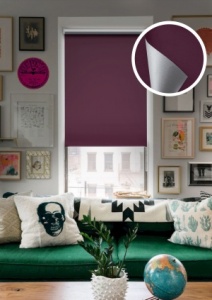 Рулонные шторы Блэкаут, отражающие, фиалковый