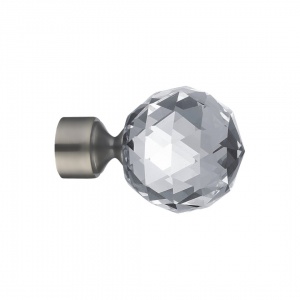 Наконечник "Шар кристальный", Матовый никель , Ø25мм