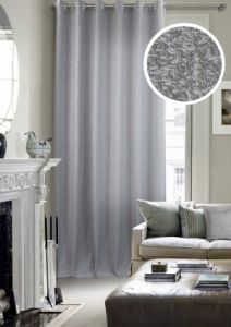 Портьера на люверсах "Ливит", 200х260 цвет серо-белый