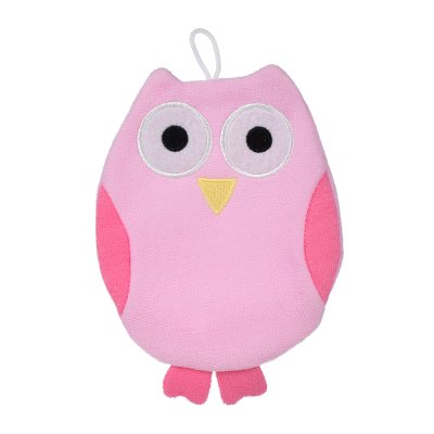 Мочалка варежка для нежной и чувствительной кожи "Совушки", 18х21 см, soft, в ассортименте 2 цвета, для бани и сауны "Банные штучки"