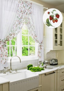 Комплект штор для кухни Страберри Strawberry 358х160