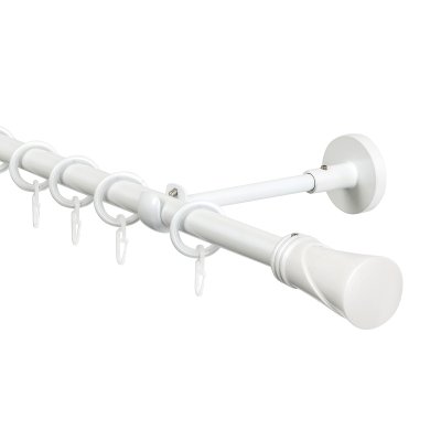 Карниз для штор, настенный, штанга 16 мм, Конус текстурный, жемчуг