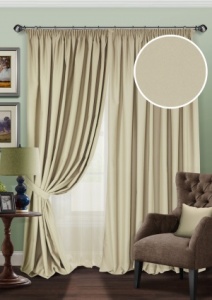 Комплект штор Блэкаут "Blackout-SH" 440х270 бежевый светлый