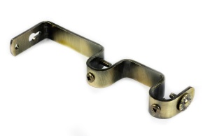 Кронштейн плоский двухрядный, D16мм, латунь