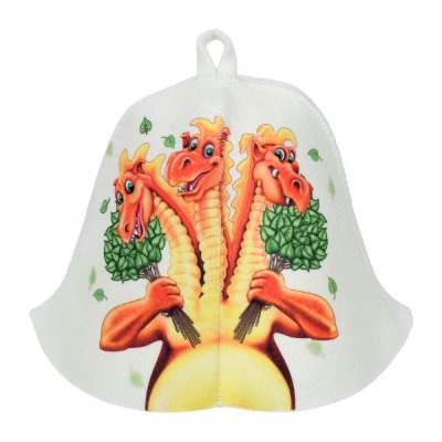 Шапка для бани и сауны «Змей Горыныч» "Hot Pot", войлок