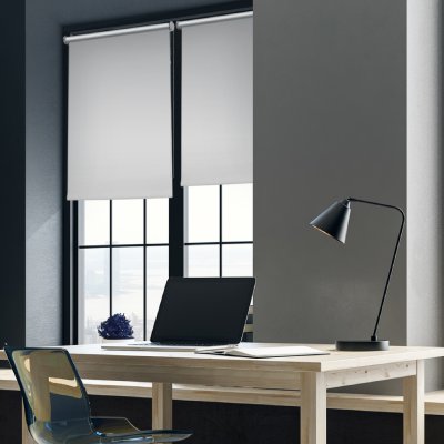 Рулонная штора, Blackout, silverback отражающий, белый 37х170