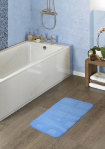 Коврик для ванной c памятью формы Баз Bath голубой