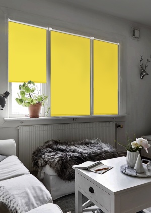 Рулонные шторы Блэкаут, отражающий, желтый