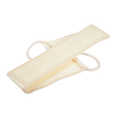 Мочалка из люфы, лента с сегментами, с хлопком, 80х8,5 см (98х8,5 см с ручками), medium, для бани и сауны "Банные штучки"