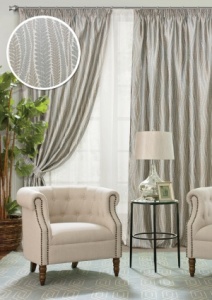 Комплект штор на тесьме "Хлоя Chloe" 290х270 беж