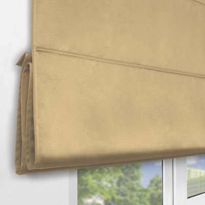 Римская штора на верёвочном механизме, Blackout, цвет ваниль