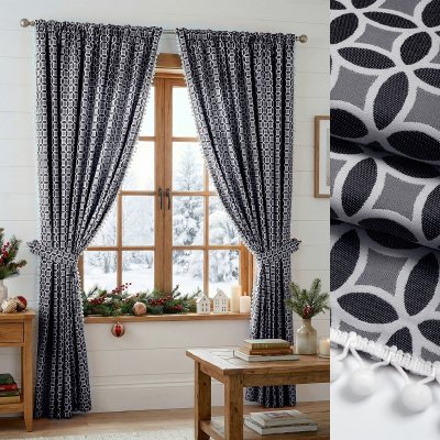 Комплект штор "Люция" с подхватами, 200х270см 2 шт, синий