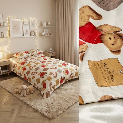 Комплект покрывало Мишутка 140х220 см, 2 наволочки 40х40 см, цвет бежевый