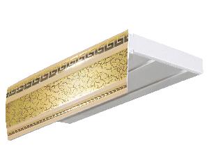 Карниз эконом+ в сборе 2-х рядный, "антик" престиж