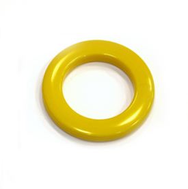 Люверсы, пластик, 40мм, желтый, 10шт