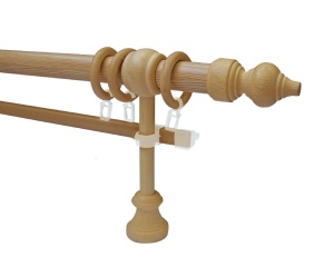 Карниз Комби двухрядный (МЕТАЛЛ/ДЕРЕВО) сосна