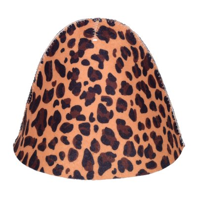Шапка для бани и сауны «Леопардовый принт» "Банные штучки", войлок