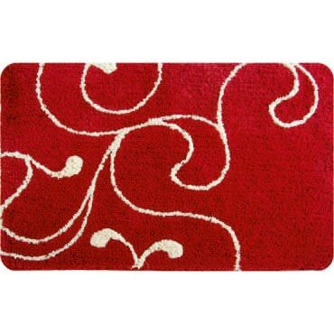 Коврик для ванной комнаты Флауэр Лейс ред Flower Lace red