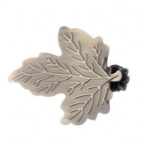 Клипса для штор Лист, Золото антик