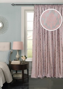 Портьера на тесьме "Афина Afina" 220х270 розовый