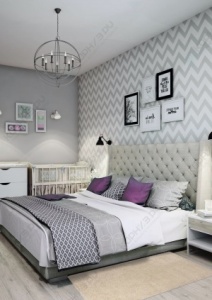 Прикроватный коврик с длинным ворсом "Шиншила" 100х150 см