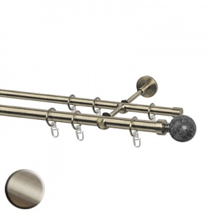 Карниз двухрядный, Наконечник Шар гранит, Д20