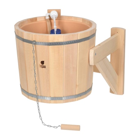 Русский душ 16 л, обливное устройство c пластиковой вставкой и наливным клапаном, липа "Банные штучки"