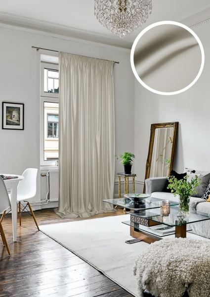 Портьера на тесьме "Lindor-SH" 200х280 светло-серый