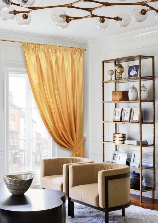 Штора на тесьме "Сатин Энтерприза Satin Enterprise" 146х270 желтый