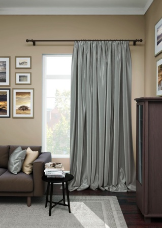 Портьера на тесьме "Avery" 200х280 серый