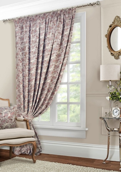 Портьера на тесьме "Fog" 200х270 см красный