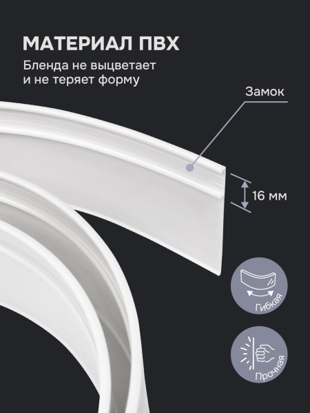 Багет для карниза 7 см, бархан