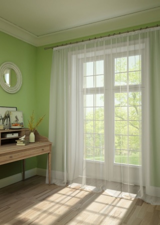 Тюль на тесьме 600х287 см Nina цвет белый