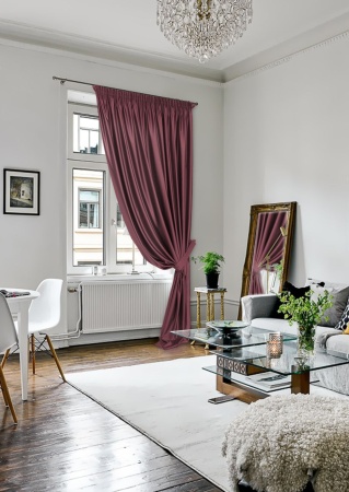 Портьера на тесьме "Lindor" 250x300 см красный