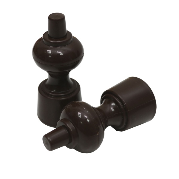 Наконечник пластиковый (2шт), тёмный орех