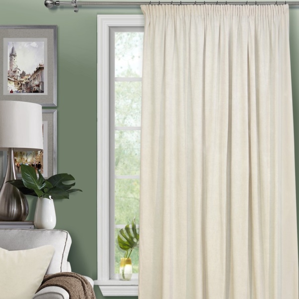 Штора на тесьме 200х270 Pudra с подхватом цвет экрю