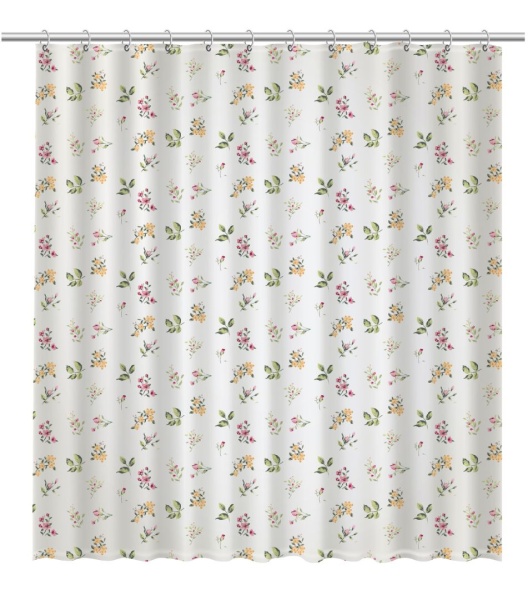 Штора для ванной Fixsen Flora