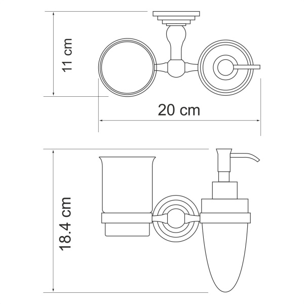 Держатель стакана и дозатора Ammer K-7089