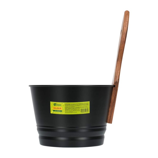 Бадья из стали 4 л, черная "Банные штучки"