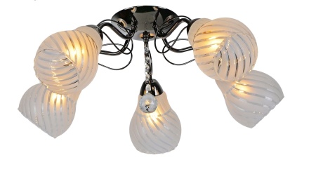 Люстра My Light классическая 300W светильник E14 черный хром