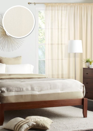 Тюль на тесьме 600х275 см Caroll - XL цвет бежевый