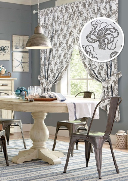 Комплект штор на тесьме "Octopus - S" 272х175 серый