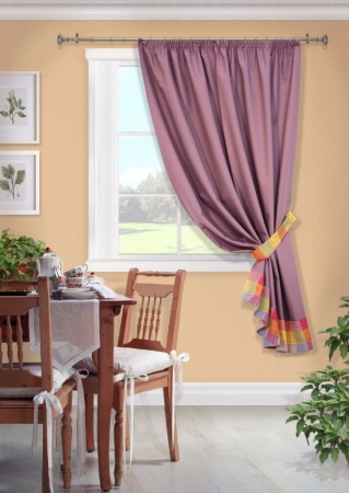 Штора на тесьме с подхватом "Монпасье Monpasie" 136х175