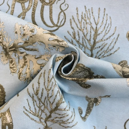 Штора на тесьме "Бриз" 160х270, цвет голубой