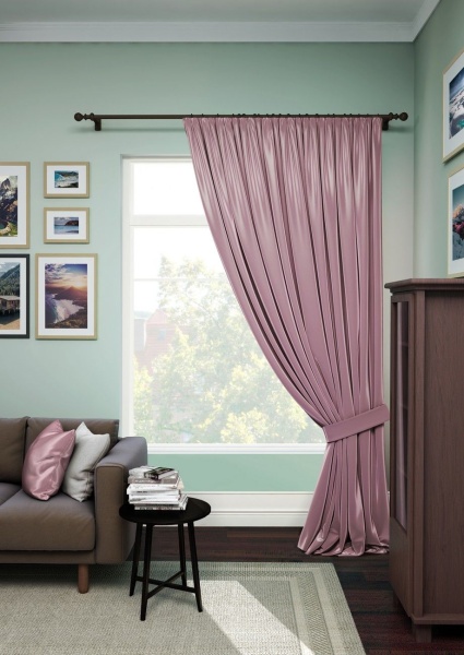 Портьера на тесьме "Avery" 200х280 сиреневый