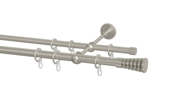 Карниз двухрядный, Наконечник Конус резной, Сталь, Д20